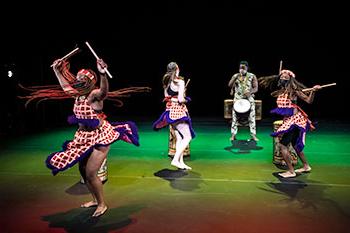 Confluence dance dress rehearsal at Sloan Performing Arts Center.