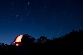 A night sky outside the Mees Observatory